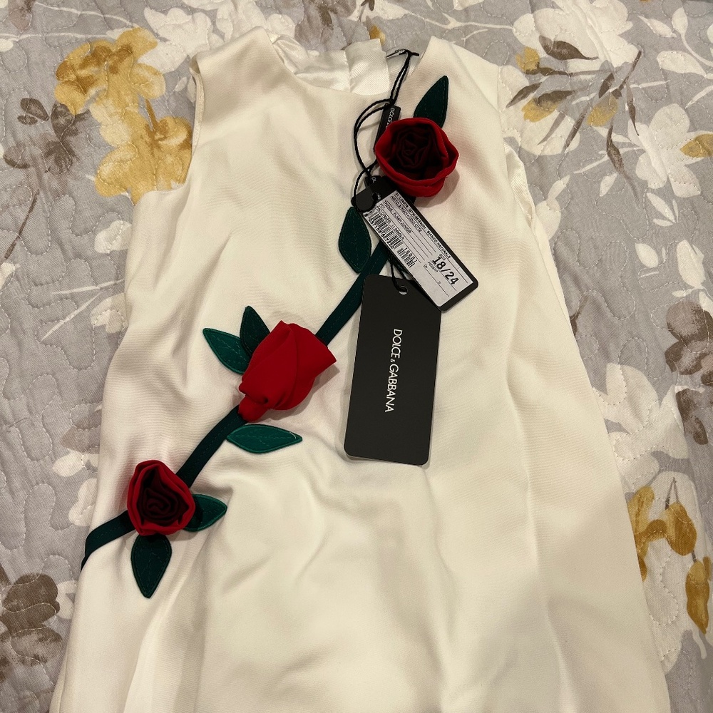 Baby Girl Rose Dress Dolce & Gabbsna